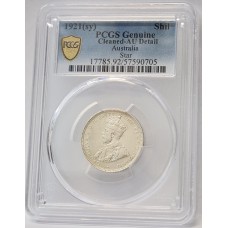 AUSTRALIA 1921 . ONE 1 SHILLING . STAR . PCGS GENUINE